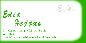 edit hejjas business card