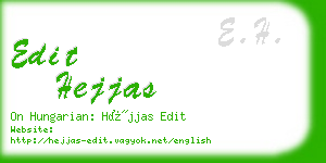 edit hejjas business card